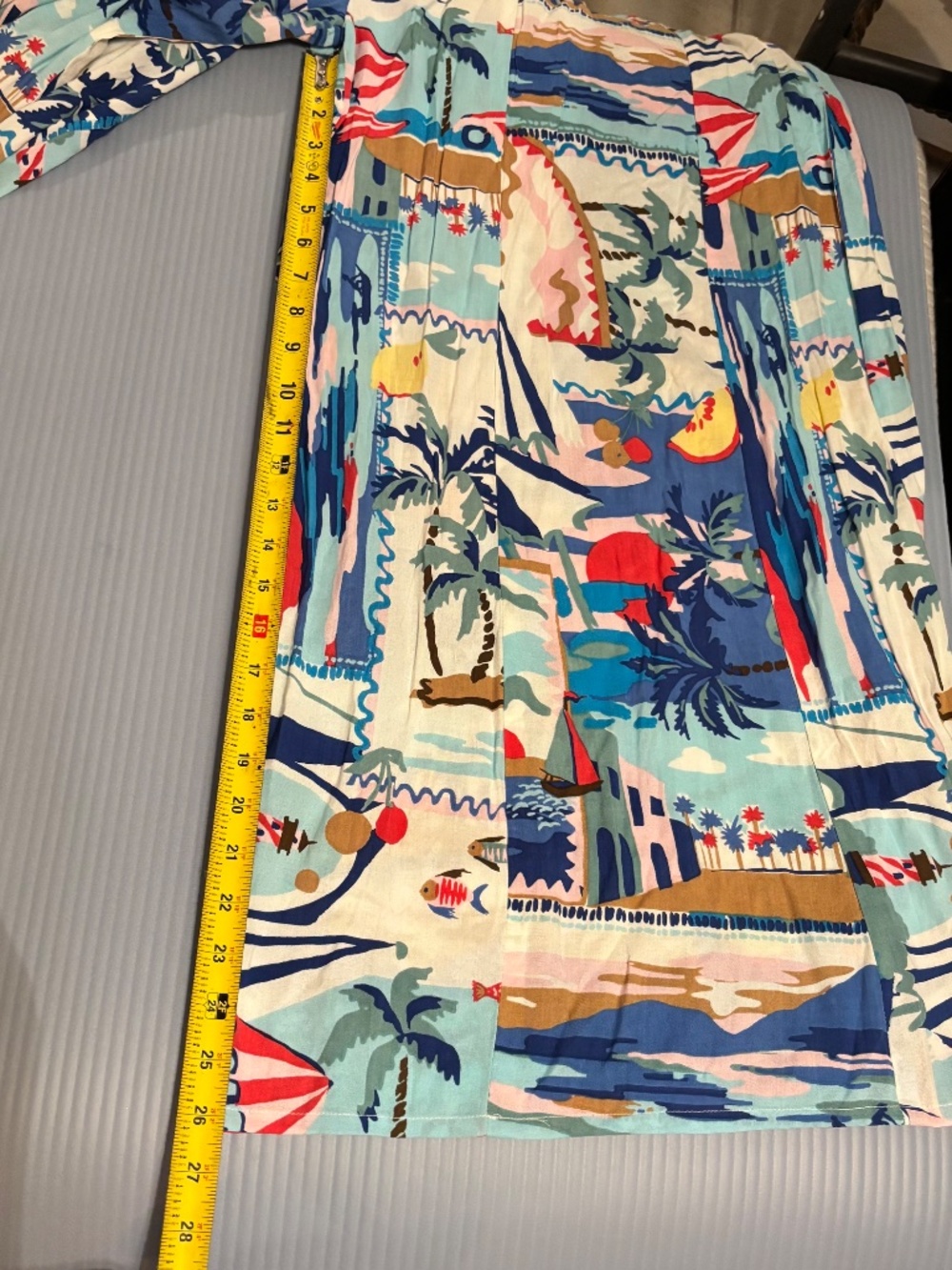 True Destinations Resort Wear White Multi Med Elastic Waist - Picture 8 of 8